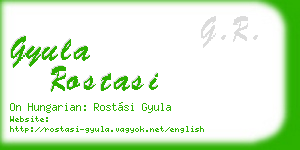 gyula rostasi business card